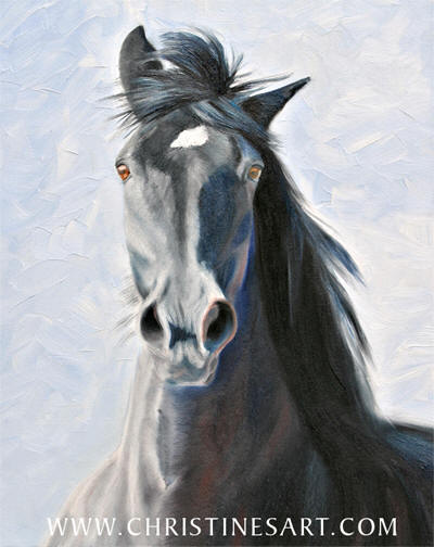Horse painting by Christine George